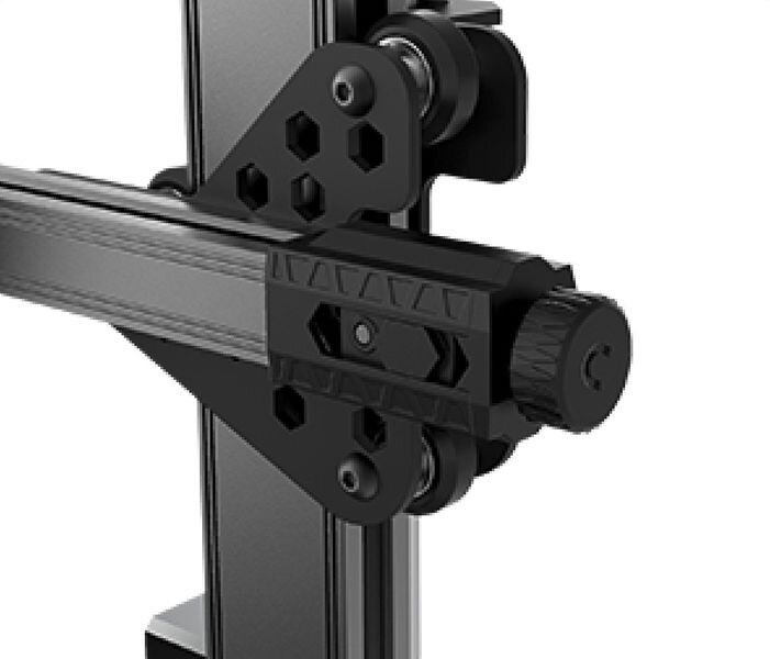 Easy-to-use belt tensioning knobs on the new Creality CR-6 SE 3D printer [Source: Creality]
