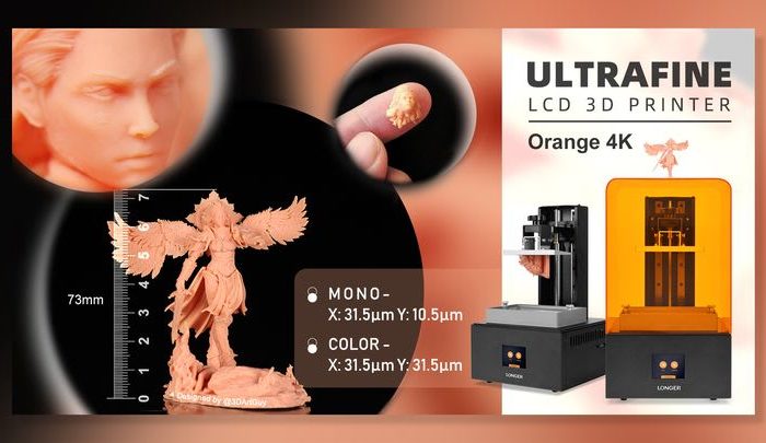 Longer Launches The High-Resolution Orange 4K SLA 3D Printer