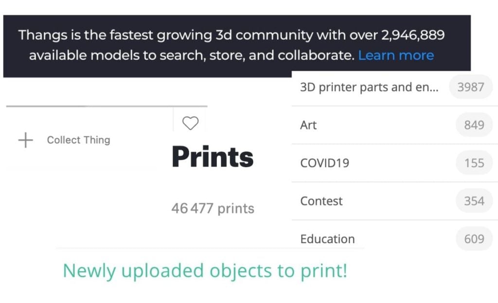 Sizing Up The Major Printable 3D Model Repositories