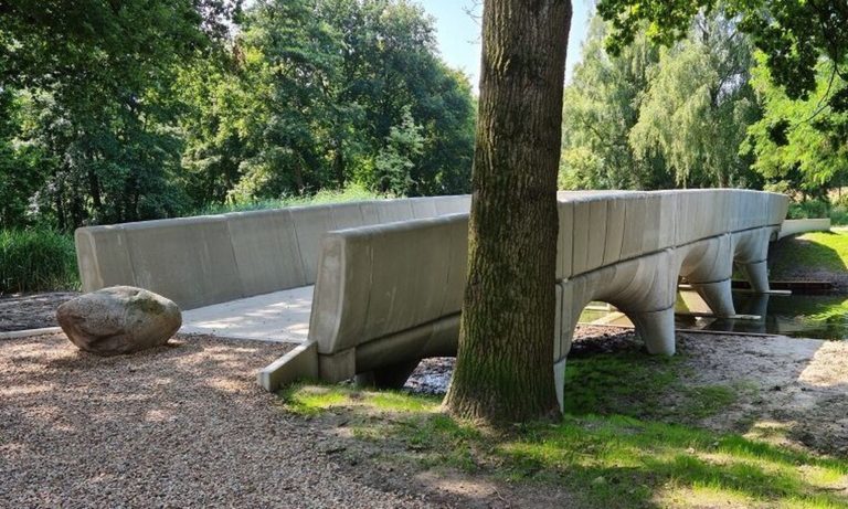Huge Concrete Bicycle Bridge 3D Printed In The Netherlands