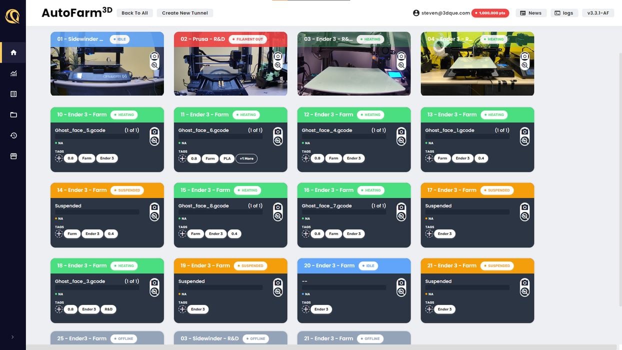 3DQue Announces AutoFarm3D « Fabbaloo