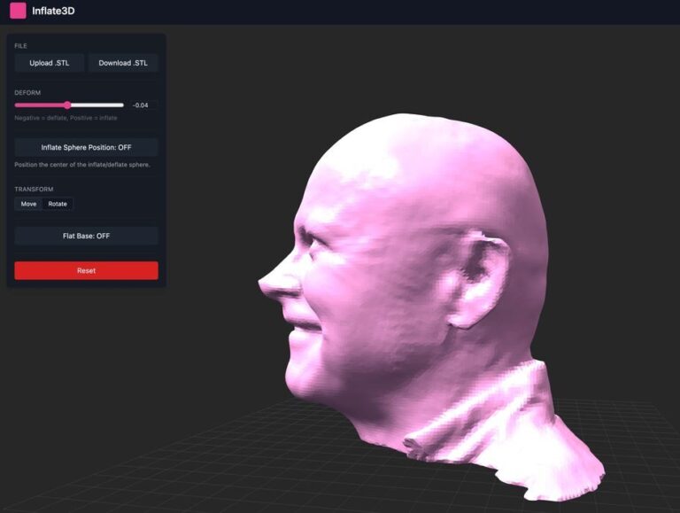 Inflate3D Lets Users Stretch and Deform 3D Models With Simple Controls