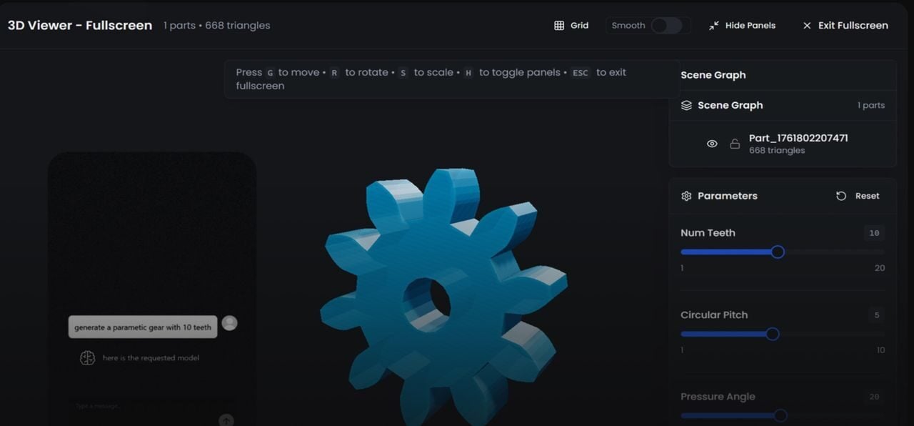 Cadxstudio aims to generate editable CAD files from text prompts