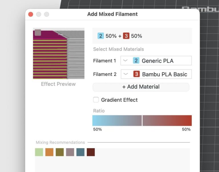 BambuStudio Update Adds Color Mixing