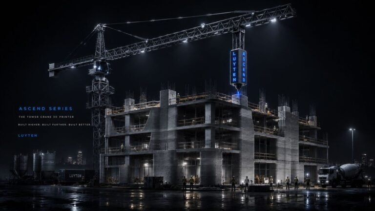 Luyten’s Tower Crane 3DCP System Capable of Printing Structures Up to 100 Meters
