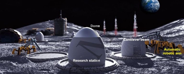 UV Skins Could Enable Support Free Lunar Printing