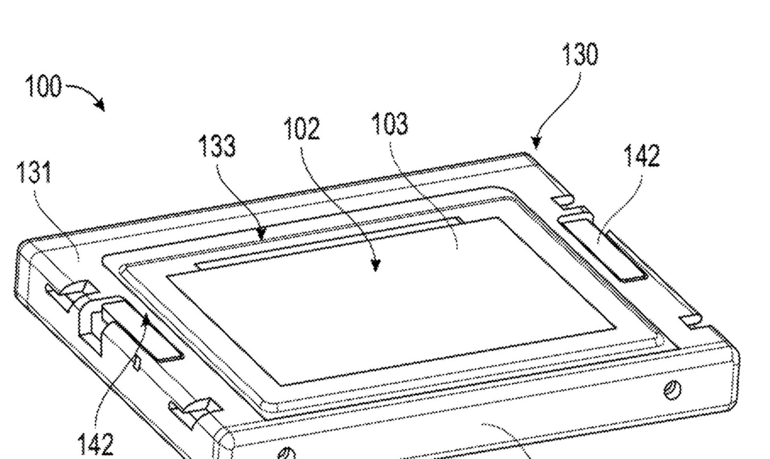 Perspective view of the complete replaceable illumination cartridge assembly for a resin-based 3D printer.