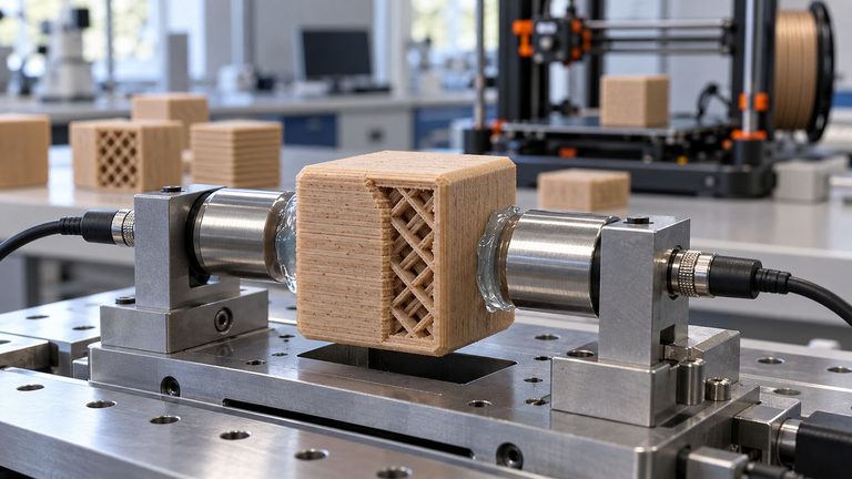 Ultrasound Maps Hidden Stiffness in Wood PLA Prints