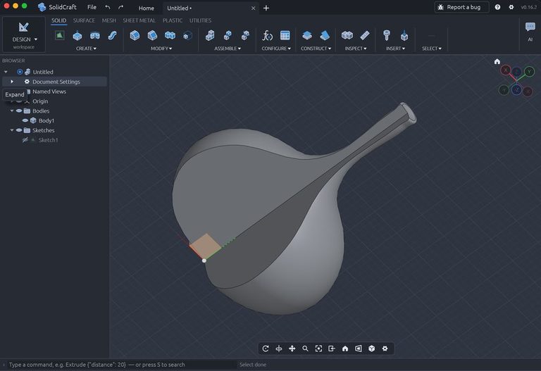 SolidCraft, a Free Autodesk Fusion Clone